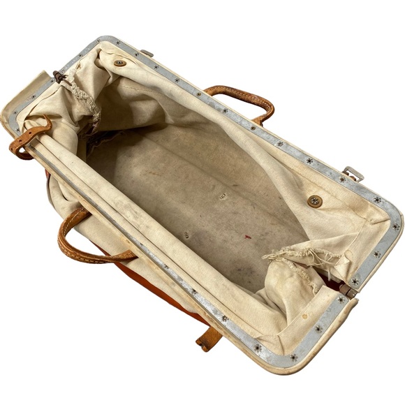 Klein Tools Vintage 24 Inch Linesman Tool Bag Doctors Style Large Canvas Leather - Picture 4 of 12